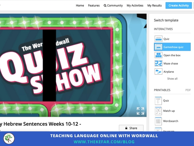 How to make a game show quiz using word wall (Basic) 