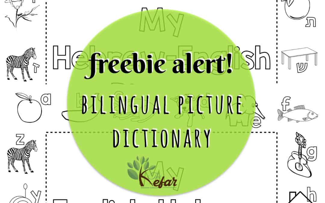New Kefar Freebie! Bilingual Picture Dictionary Templates