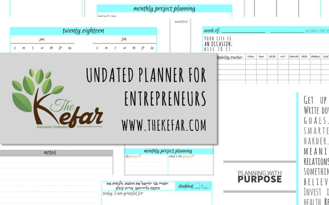 Planning With Purpose – New Undated Planner for Entrepreuners